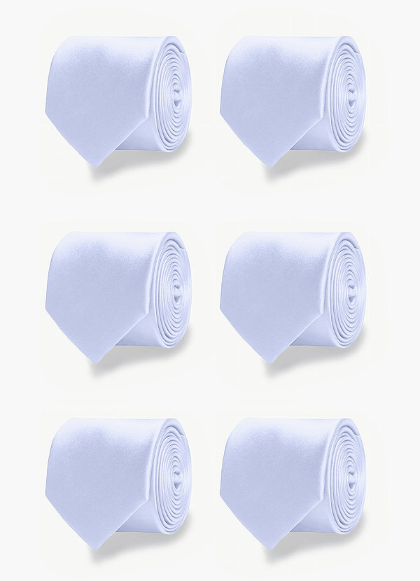 front Matte Satin Matching Groomsmen Tie Set – 6 Pieces