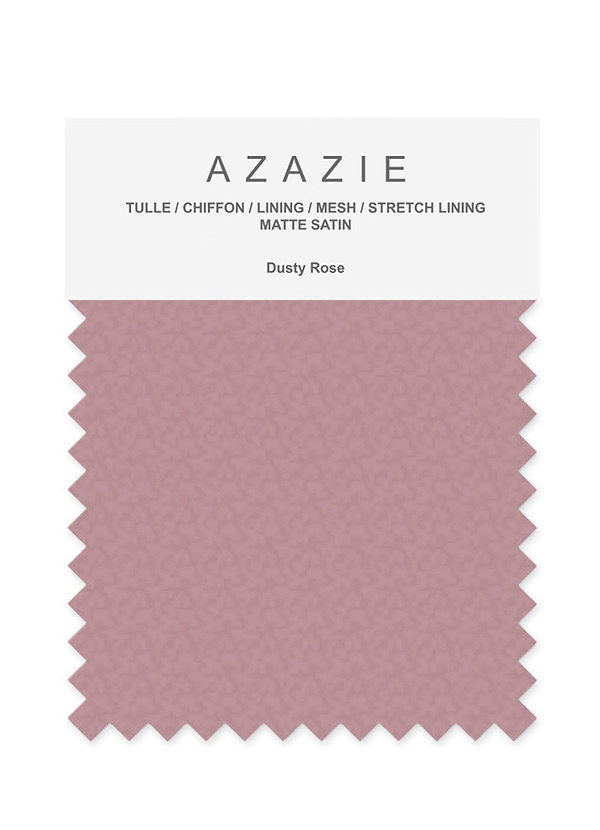 front Azazie Dusty Rose Bridal Party Swatches