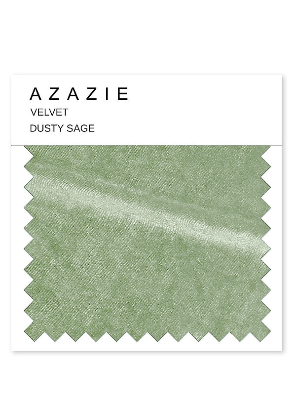 front Azazie Dusty Sage Velvet Swatch
