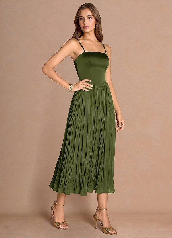 Lorie Olive Midi Dress image1