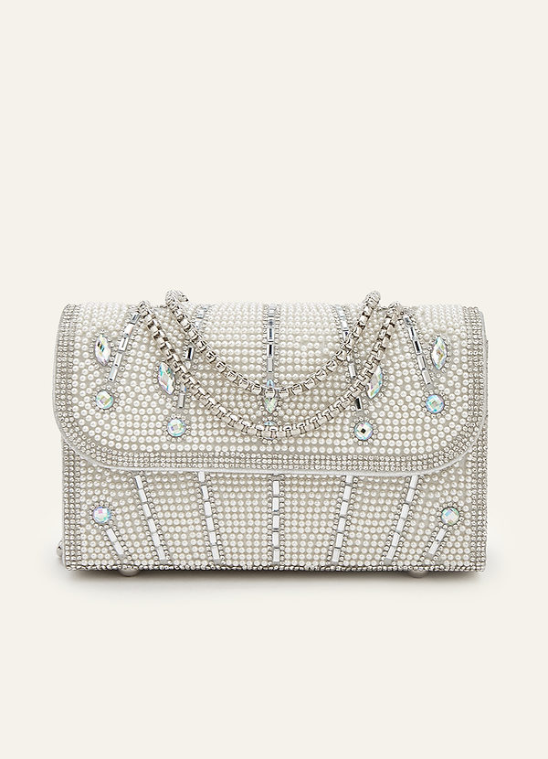 front Sac de soirée à strass scintillants en forme d'étoile