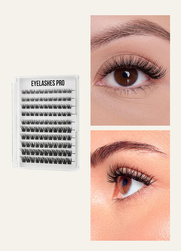 front Self-Adhesive Natural Cluster Lashes