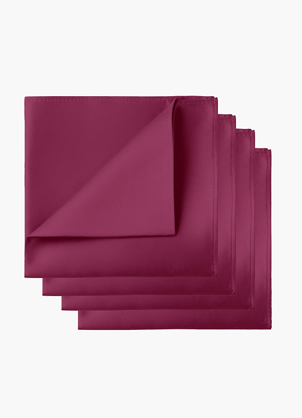 front Matte Satin Pocket Square Set – 4 Pieces