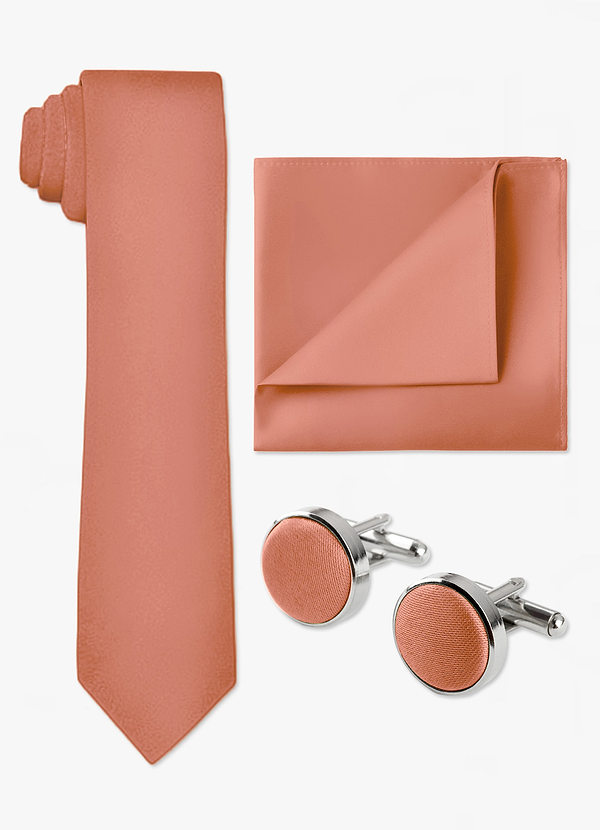 front Ensemble cravate, pochette et boutons de manchette assortis
