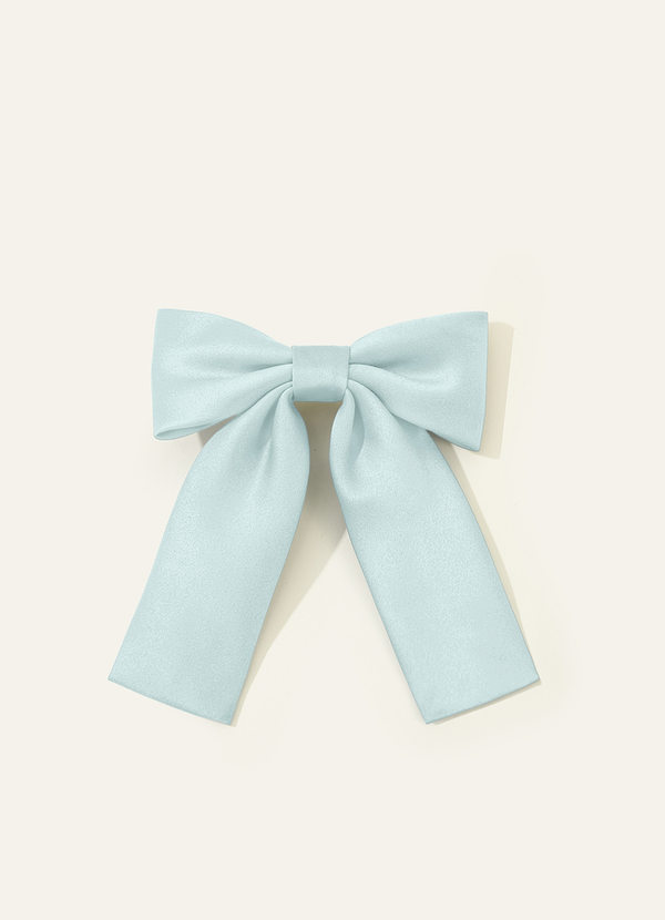 front Girls Matte Satin Bow Hair Clip