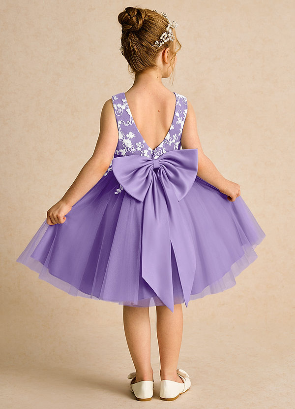 Azazie Butterfly Flower Girl Dresses Tahiti A-Line Lace Dress image1