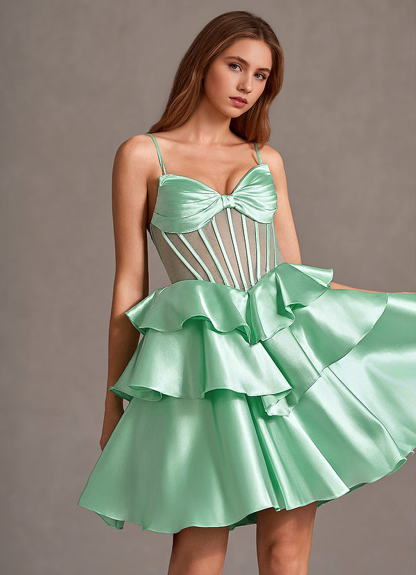 Aurisse Green Mini Dress image1