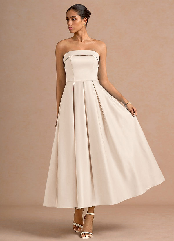 Rilora Cream Midi Dress image1