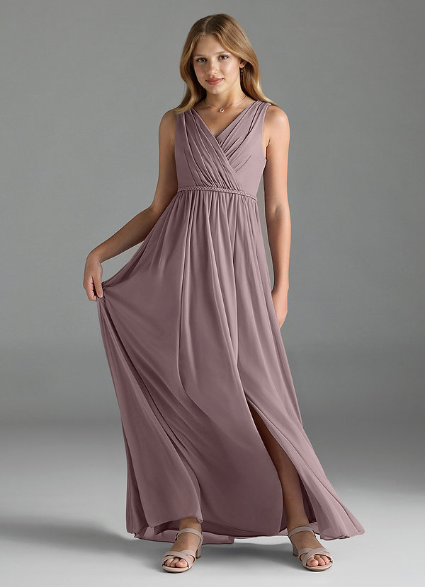 Azazie Tanicia Junior Abito A-Line in Maglia Dusk image1