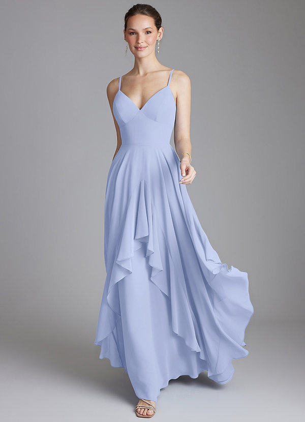 Azazie Zaina Bridesmaid Dresses Ice A-Line Chiffon Dress image1