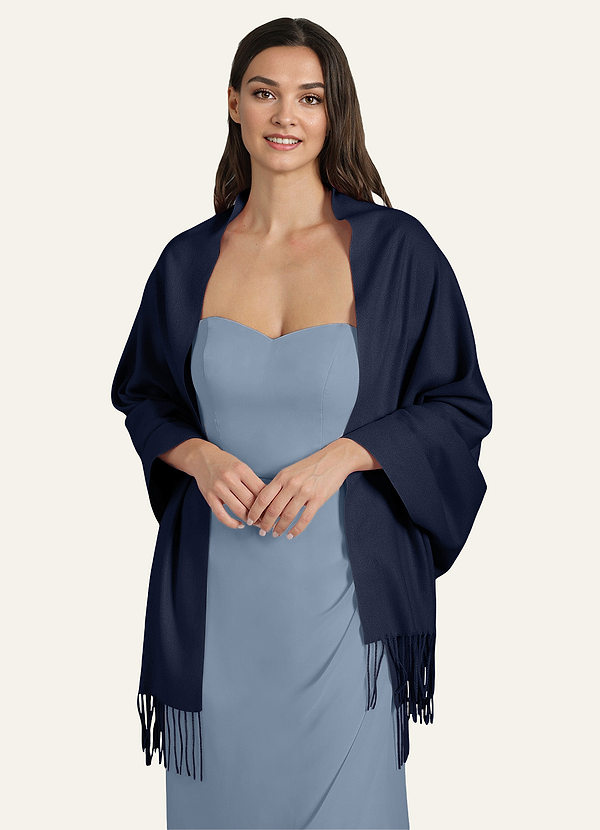 front Solid Fringe Shawl