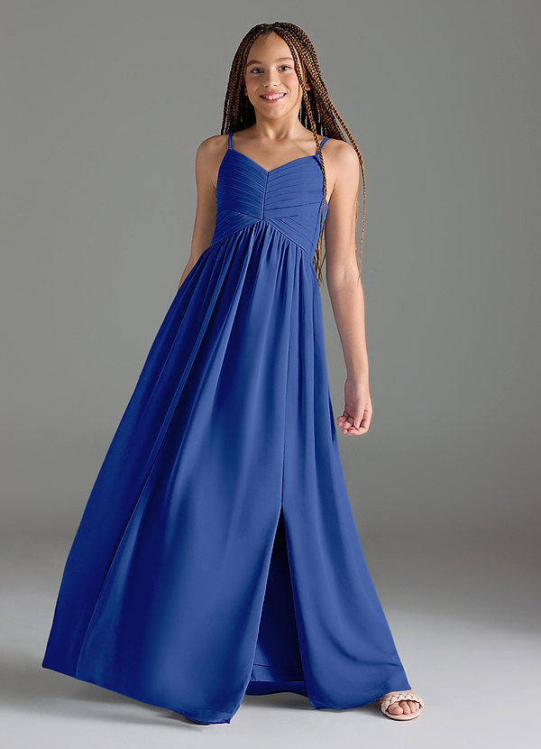 Alia Junior A-Line Pleated Chiffon Dress