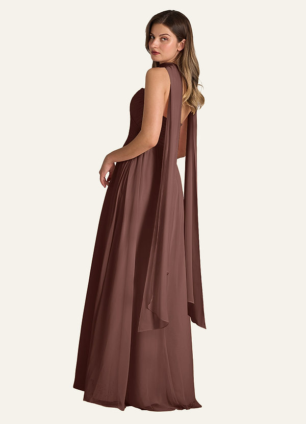 front Azazie Matching Color Chiffon Scarf