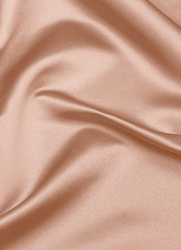 front Azazie Champagne Rose Matte Satin Fabric By the Yard