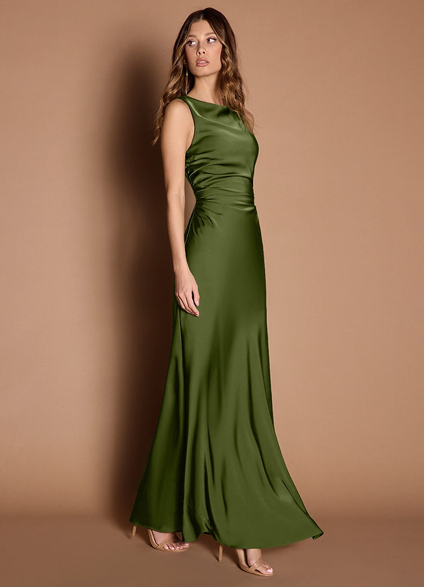 Evadne Olive Open Back Dress image1