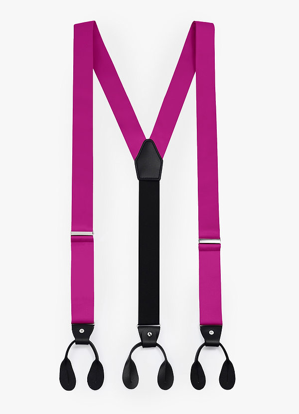 front Matte Satin Button-End Tuxedo Suspenders