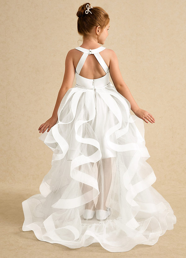 Azazie Julietta Blumenkinder Kleider Ballkleid Cabrio Tüll Kleid Elfenbein image1