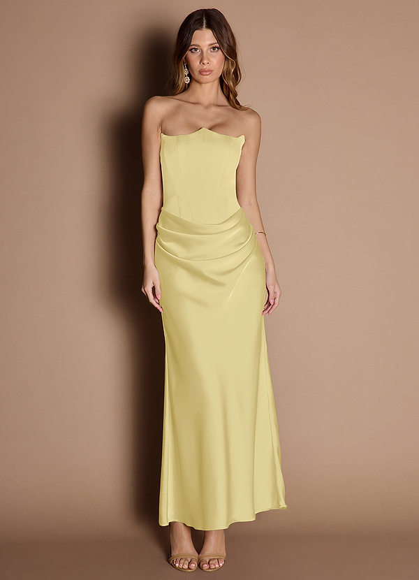 Debby Lemon Sorbet Midi Dress front