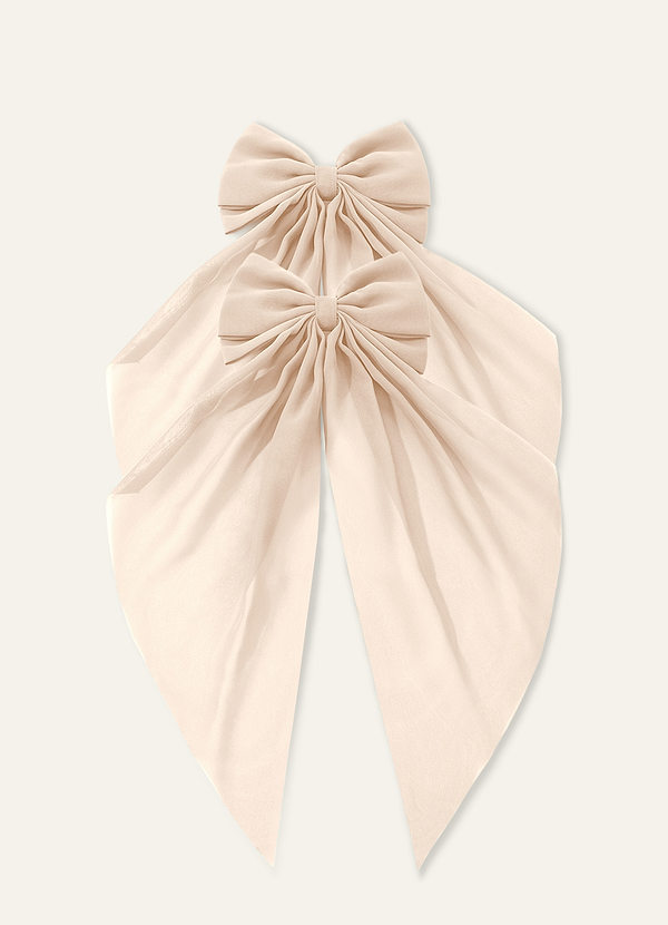 front Pinza para el cabello con lazo de gasa a juego (paquete de 2)