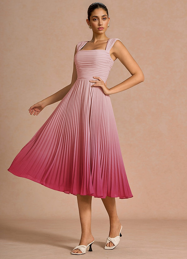 Desdemona Hot Pink Midi Dress image1