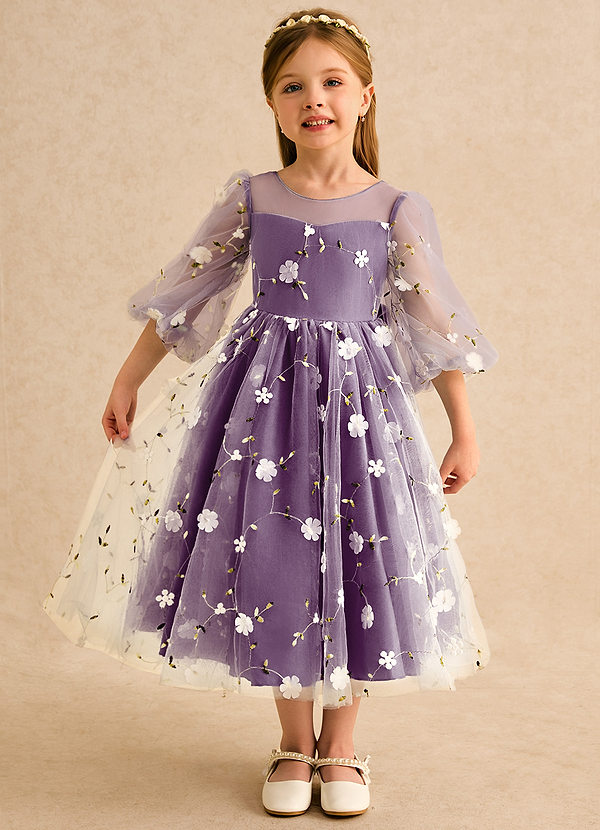 Elowen Vestidos de arras Vestido Uva de Encaje de Línea A con Escote corazón image1