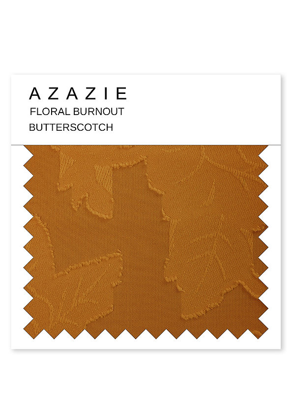 front Azazie Butterscotch Floral Burnout Swatch