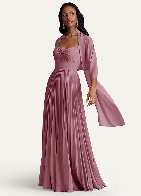 front Azazie Matching Color Ireland Chiffon Shawl