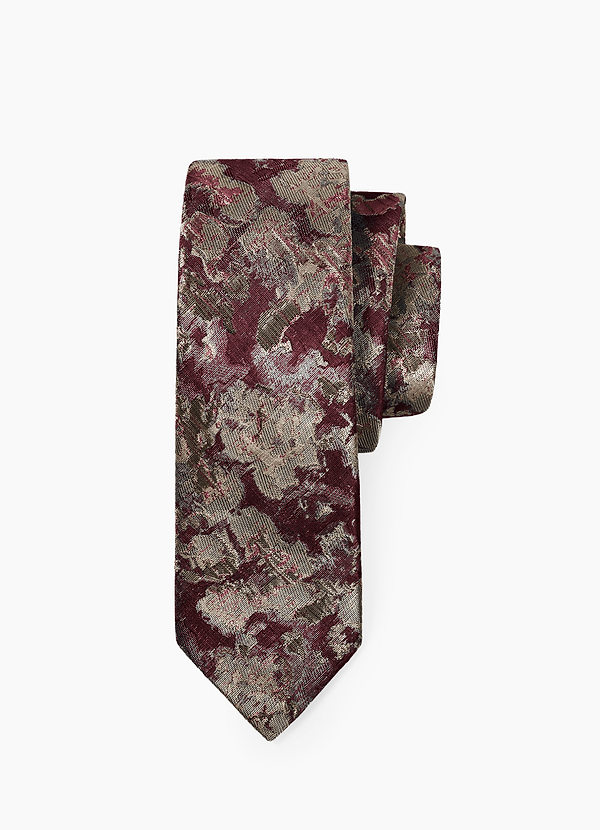 front Klasyczny szeroki krawat żakardowy z kwiatowym wzorem