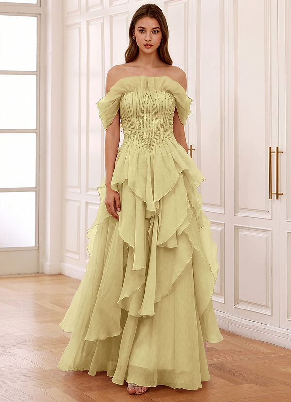 Lilibethanne Yellow Tulle Ruffles Wedding Guest image1