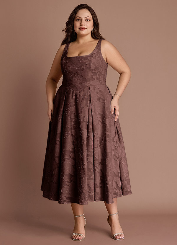 Amalie Mocha Coco A-line Midi Dress image1