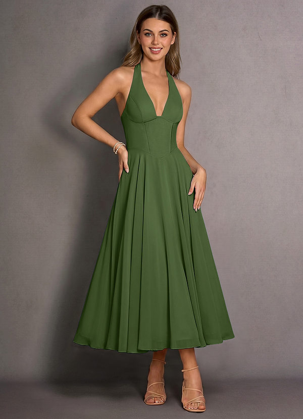 Isabeau Olive Maxi Dress image1