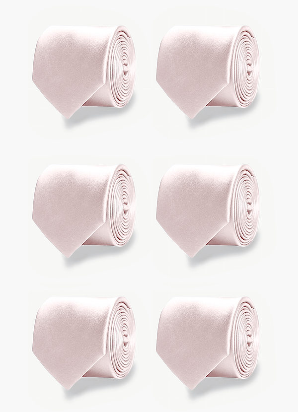 front Matte Satin Matching Groomsmen Tie Set – 6 Pieces