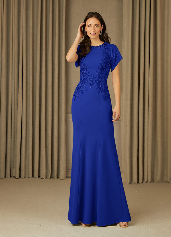 Azazie Adonna Mother of the Brides Dresses Royal Blue Mermaid Lace Dress image1