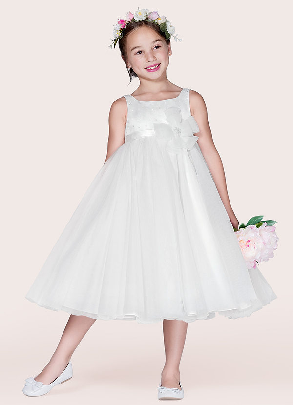 front Azazie Lupine Flower Girl Dress