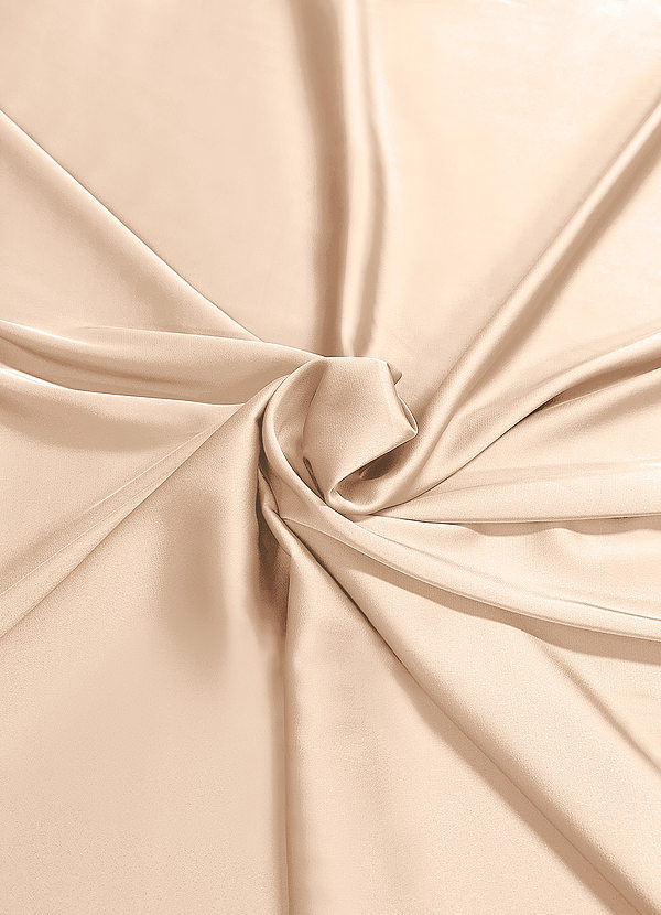 front Azazie White Alabaster Stretch Satin Fabric By the Yard