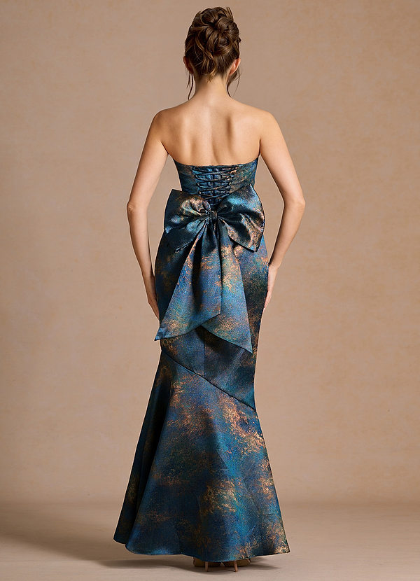 Nancy Teal Bronze Maxi Dress image1