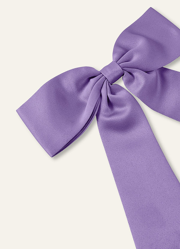 front Set van 2 bijpassende satijnen strikhaarspelden