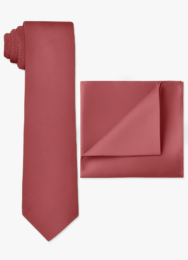 front Matte Satin Wide Tie and Pocket Square Set