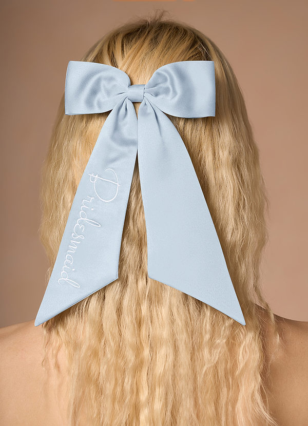 front Grampo de cabelo com laço bordado personalizado e colorido
