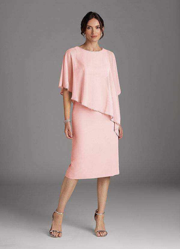 Azazie Sparrow Mother of the Brides Dresses Blushing Pink Sheath Sequins Chiffon Dress image1