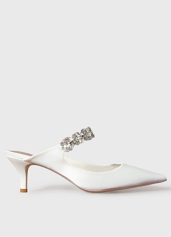 front Scarpe da sposa a punta di cristallo