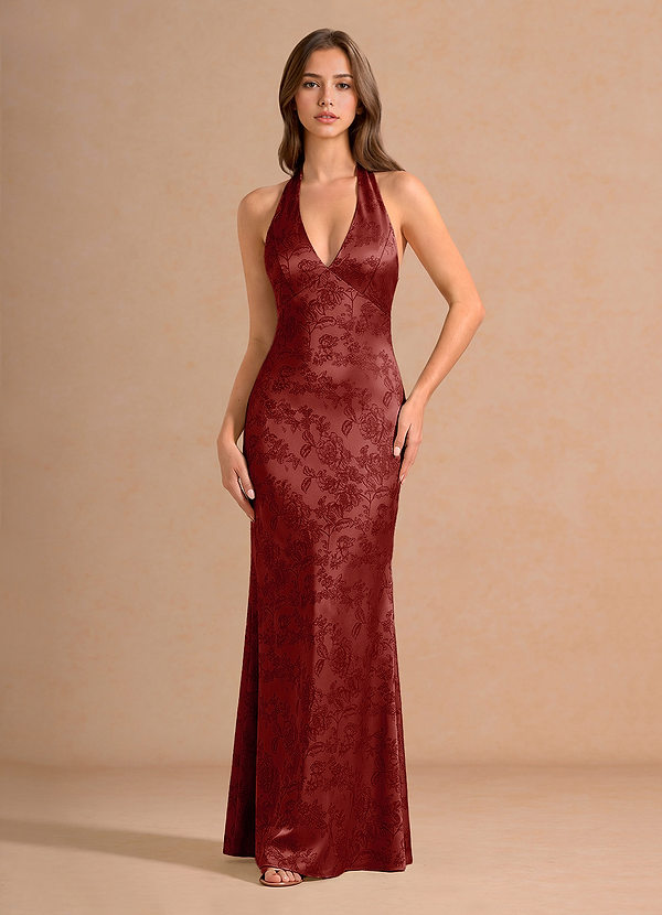 Ottoline Orange Red Maxi Dress image1