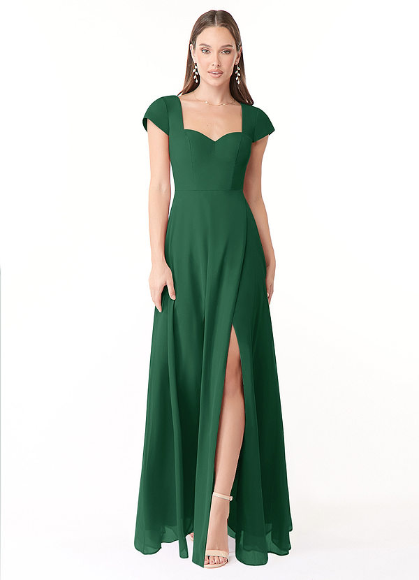 Dark Green Azazie Hainsly Bridesmaid Dresses | Azazie