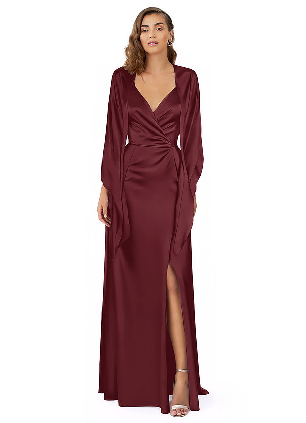 front Azazie Ireland Stretch Satin Shawl