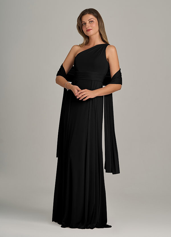 front Azazie Matching Color Mesh Shawl