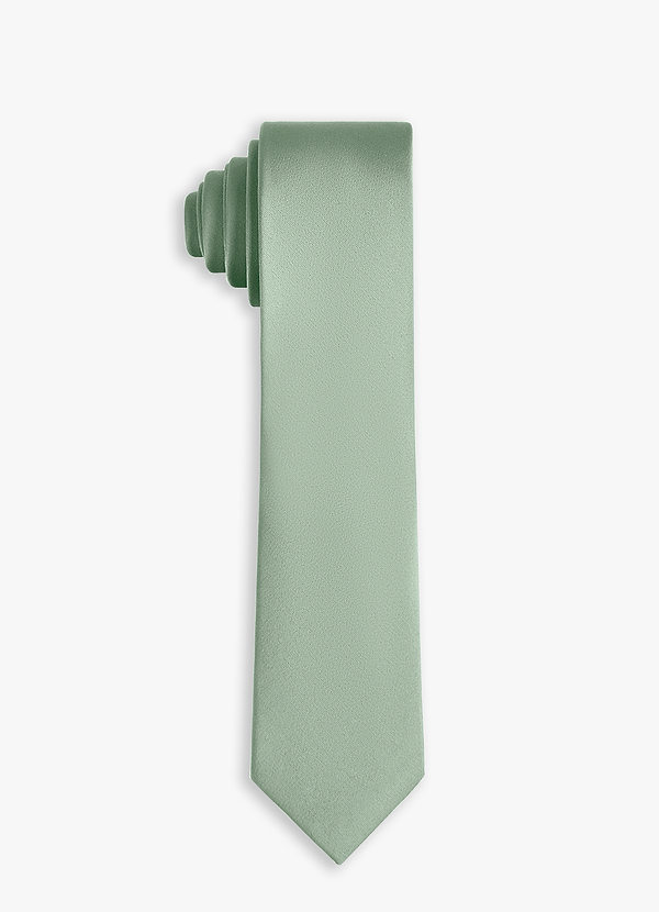 front Stretch Satin Skinny Tie