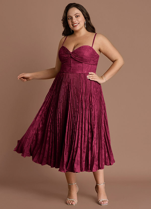 Midi jurk Annie Merlot image1