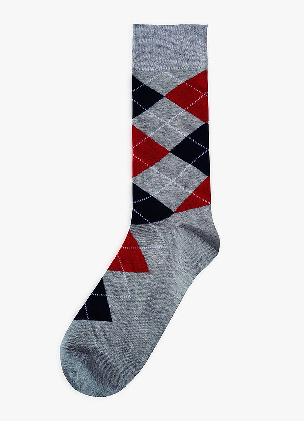 front Contrasting Argyle Groomsmen Socks