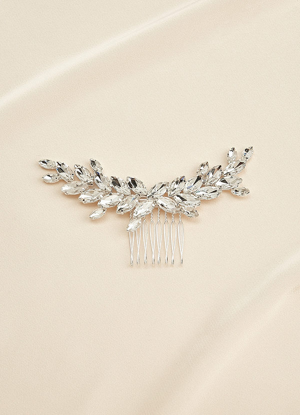 front Crystal Laurel Hair Comb