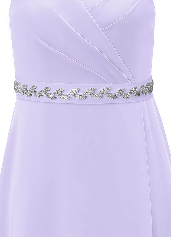 front Chiffon Sash with Laurel Leaf Beading